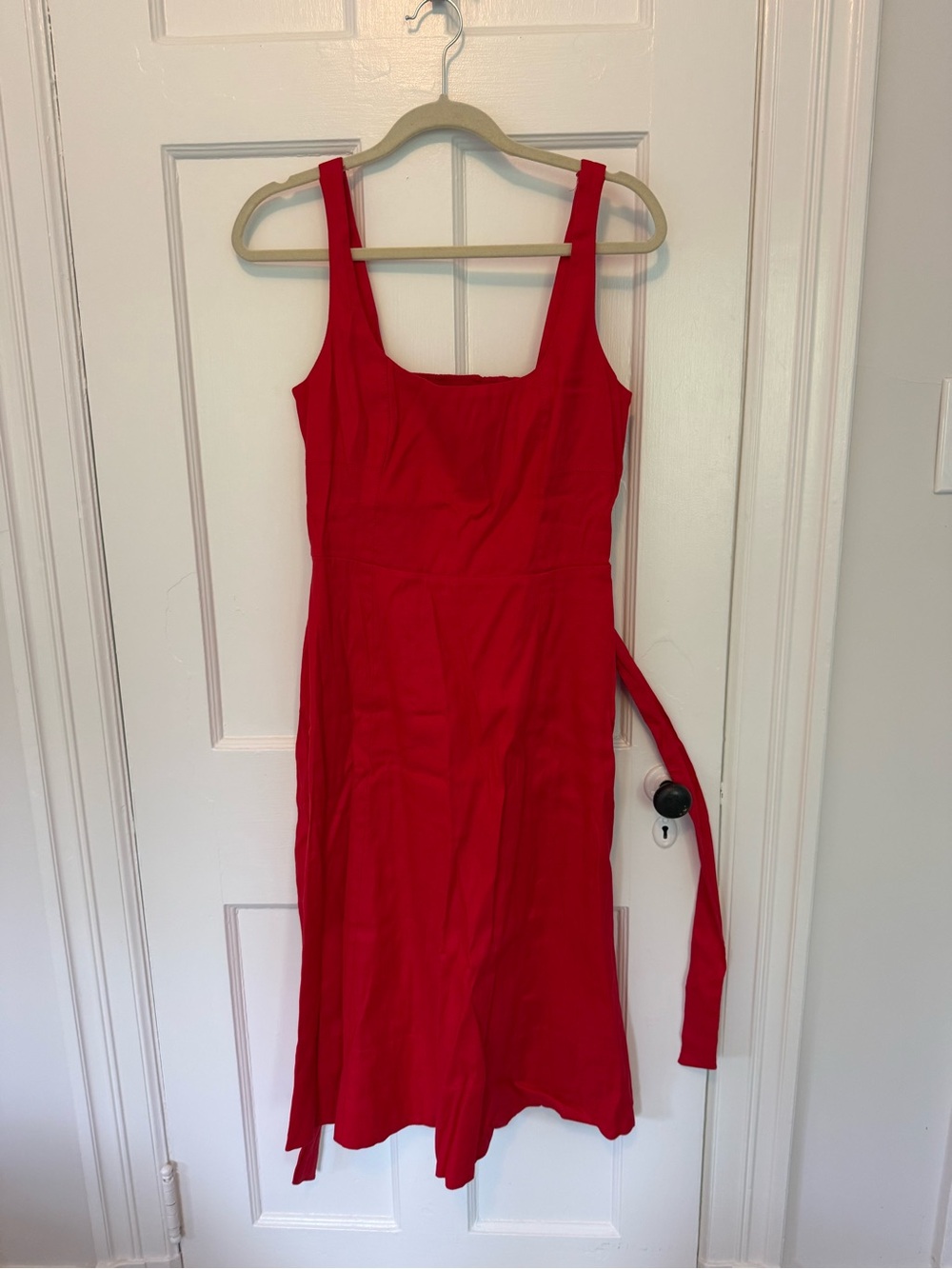 Banana Republic Vibrant Red Sleeveless Midi Dress